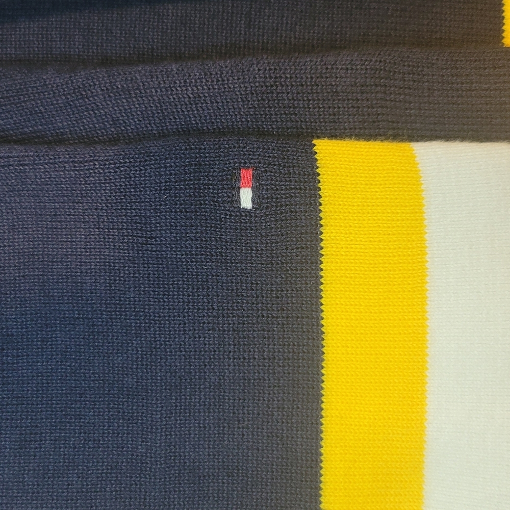 NWT Y2K Vintage Tommy Hilfiger Navy Blue Pima  Cotton Sweater - Picture 3 of 5